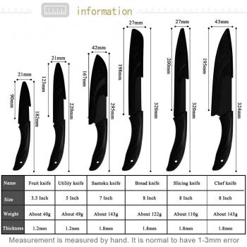 Juego de cuchillos de Chef de acero inoxidable con funda japonesa, rebanador de pan 3.5 pulgadas