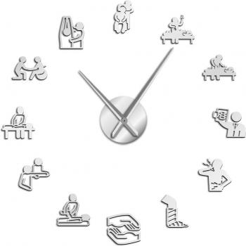 Chiropraktik Acryl Spiegel Uhr