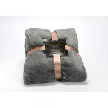 Plaid en laine anthracite 130x170 cm