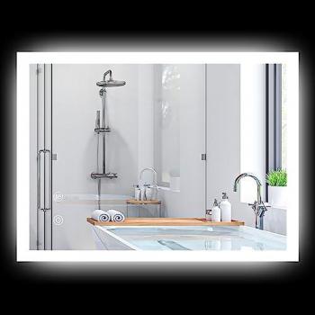 Miroir lumineux salle de bain 70L x 50l cm avec interrupteur tactile