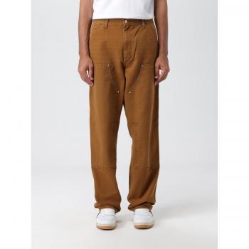 Pantaloni Carhartt WIP Double Knee Cotone Marrone Taglia 33