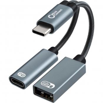 MicroConnect USB-C zu USB-C PD und USB-A (0,13 m, USB 3.0), Datenkabel