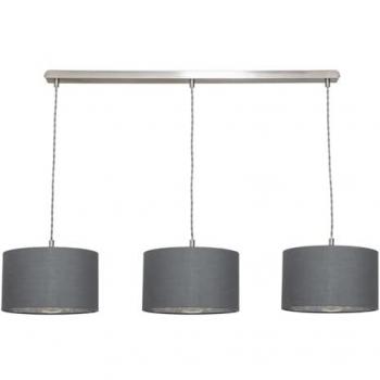 Reni 3-Light Brushed Chrome Ceiling Fixture