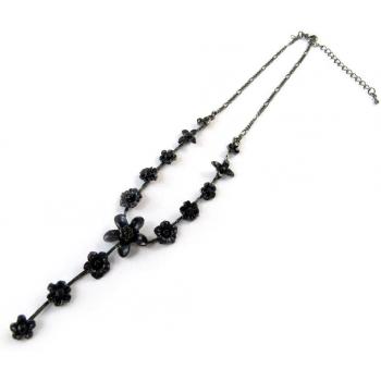 Collier N8442 – Les Trésors De Lily, style « Paradis Floral » en noir