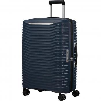 ONE SIZE Samsonite Blue Trolley Luggage with Shock-Absorbing Wheels