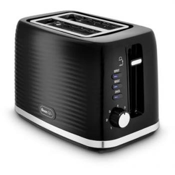 Unisex Swan Wave 2‑Slice Toaster in Black, Size A