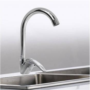 Rubinetto Lavello Canna Alta Curva Monocomando Cromato 52934