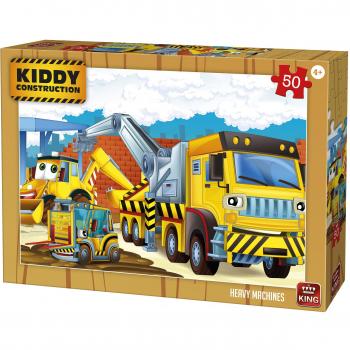 Bouw de Sterke Machines – Kiddy Puzzelset 50×