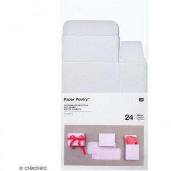 Calendario di Natale 24 Scatole Bianco