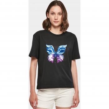 Miss Tee Vrouwen T-shirt met Gechroomde Vlinders