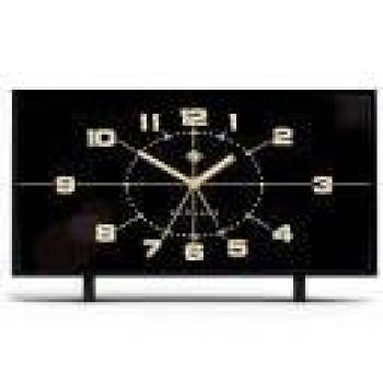 NEWGATE® Wideboy Mid-Century Alarm Clock (Black & Black)