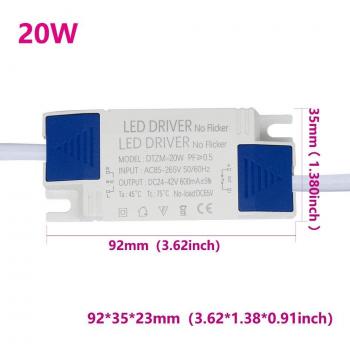 Fuente de alimentación LED 20 W, 30 W y 40 W, 85‑265 V