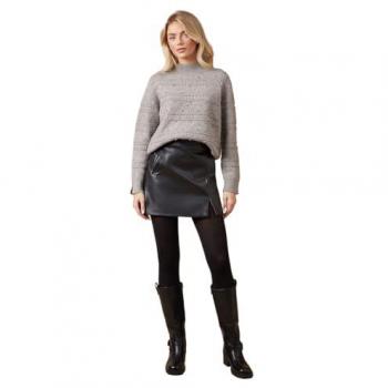 Oasis Women's Large Bobble Zig Zag Stitch Jumper
