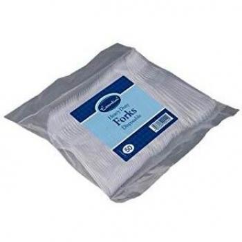 Single-Use Clear Plastic Forks, 50-Pack – Housewares Edition