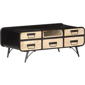 VidaXL Mesa de Centro Madera de mango 100x50x40 cm