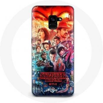 Protector Samsung Galaxy A8 Plus Stranger Things Título 4 – Estampa de Personajes