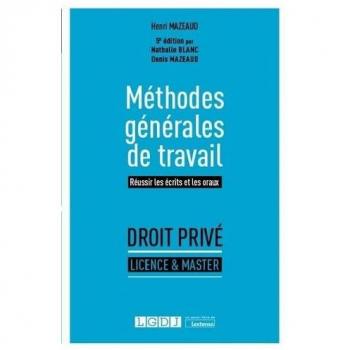 Méthodes générales de travail