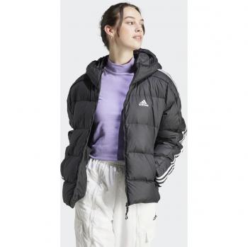 Giacca adidas donna Essentials 3 Strisce Mid Down nera