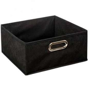 Boîte de Rangement en Tissu Noir 31 × 15 cm