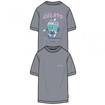 ONLY & SONS Legeres T-Shirt in Grau mit Eiscreme‑Print – Marineblau, Größe M