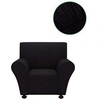 Living Room VelvetGuard Slipcover – VidaXL Black PolyJersey