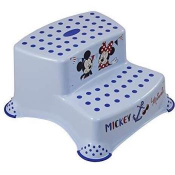 Mickey 2‑Stufen‑Tritthocker – Blau – Geeignet für 3–14 Jahre – Rutschhemmend