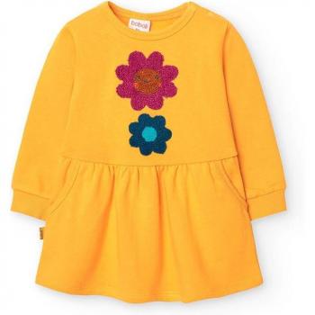 Vestito Fleece con Tasche e Fiori Boboli
