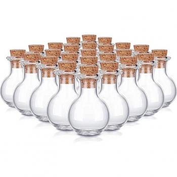 Clear Glass Jars with Cork Stopper