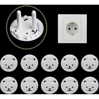 10 Pcs Childproof Power Outlet Covers