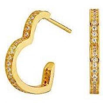 Pendientes de Plata Chapada en Oro ITEMPORALITY SEA-201-028-UU