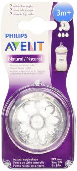 Avent Natural Tetina Flujo Medio 2 unidades