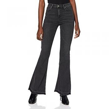 Jean évasé Lee Breese Femme, Noir (Pitch Raw Hem Lw), W28/31L