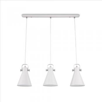 Suspension Lamp Bianco Argento – Design Industriale