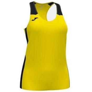 Camiseta Joma Record II tirantes mujer color amarillo y negro