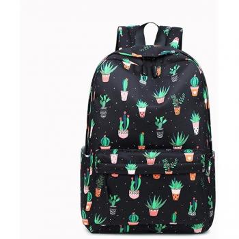 Cactus Design Schoolbag for Teenage Girls