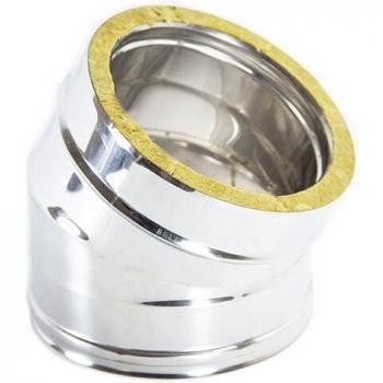 Gomito Curvo Inox Doppia Parete 100‑150 mm 30°