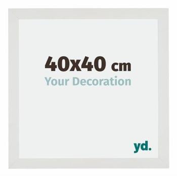 Cadre Mural Blanc Mat 40×40 cm – MDF et Plexiglas