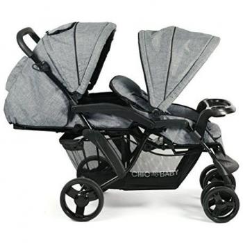 Passeggino Doppio Chic 4 Baby Grigio in Tessuto Jeans