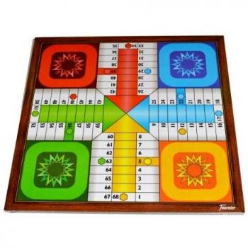 Tablero Parchís y Oca 4 Jugadores + Cubiletes Dados y Fichas