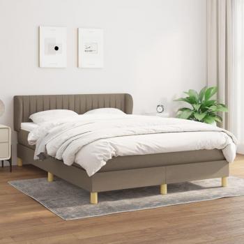 Lit moderne avec sommier à lattes et matelas Taupe 140x200 cm