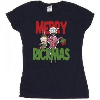 T-shirt Ladies Rick And Morty Joyeux Rickmas XXL