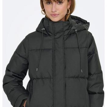 Giacca invernale nera con cappuccio donna ONLY XS