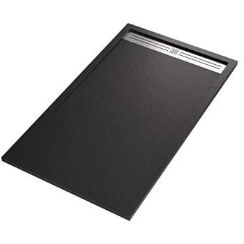 Marmoresina Nero Effetto Pietra Doccia 70x150