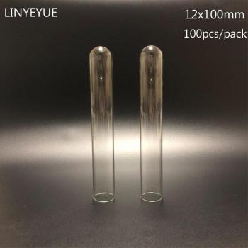 12x100mm U-Shape Bottom Laboratory Glass Test Tubes 100 Pack