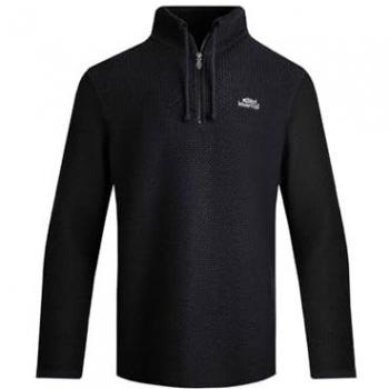 Men's 1/4 Zip Eco Macaroni Cruiser Sweatshirt by Weird Fish Black 2XL