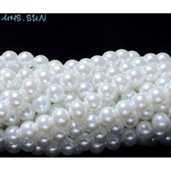 Perlas blancas para bricolaje y artesanía