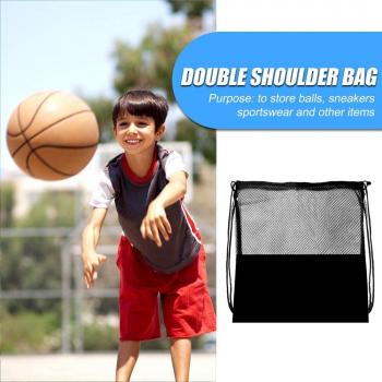 Black Mesh Sports Ball Storage Bag