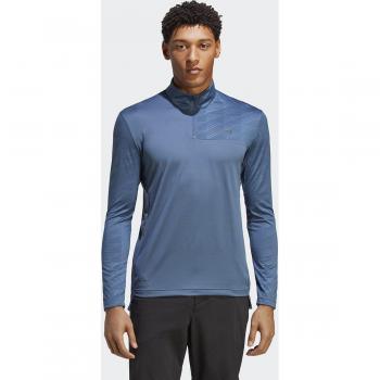 Camiseta Adidas Multi Uso Masculina com Zíper Azul