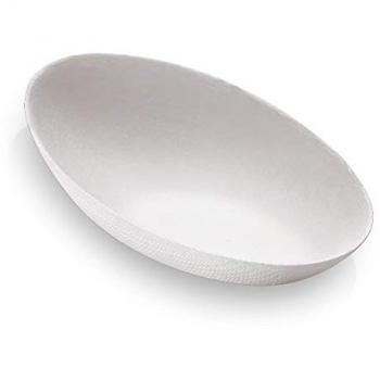 Assiette ovale en pulpe de cellulose 8x5 cm