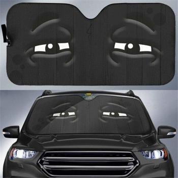 3D Black Eyes Car Window Shade